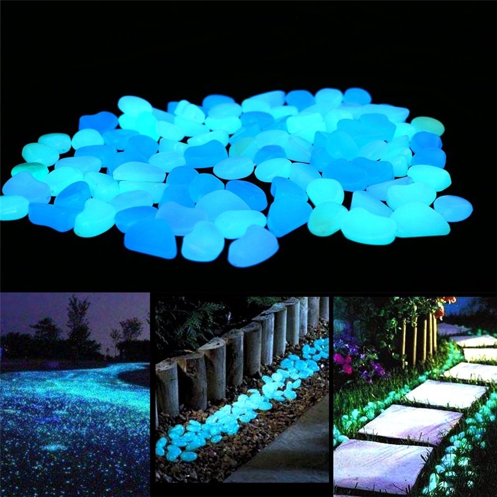 100Pcs-Garden-Luminous-Glowing-Stone-Glow-In-The-Dark-Pebble-Garden-Path-Fish-Tank-Landscaping-Decoration-20210310-045320.jpg Garden Luminous Glowing Stone Glow In The Dark Pebbles - Image 1